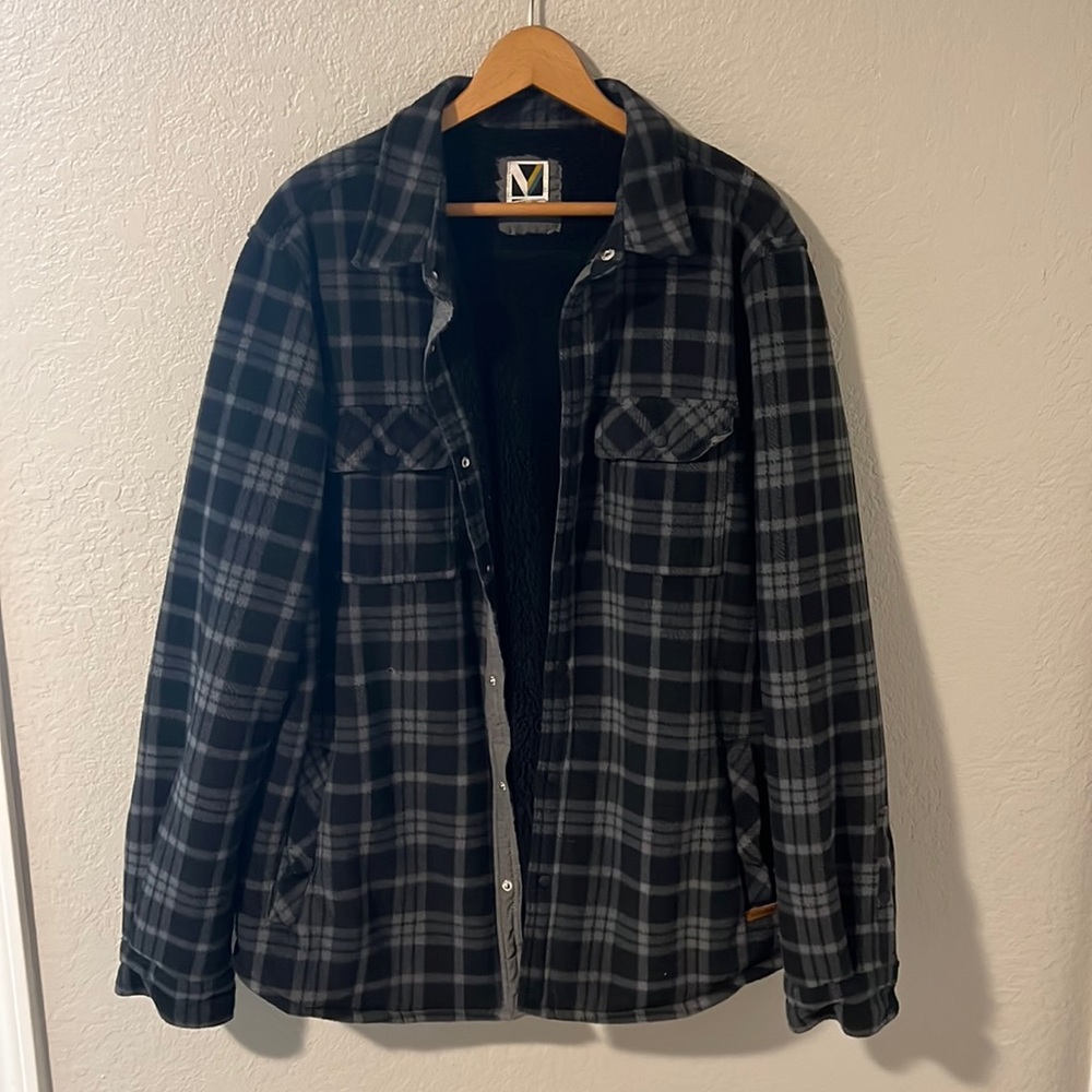 Voyager Plaid Fuzzy Overcoat